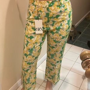 Zara colorful print pants